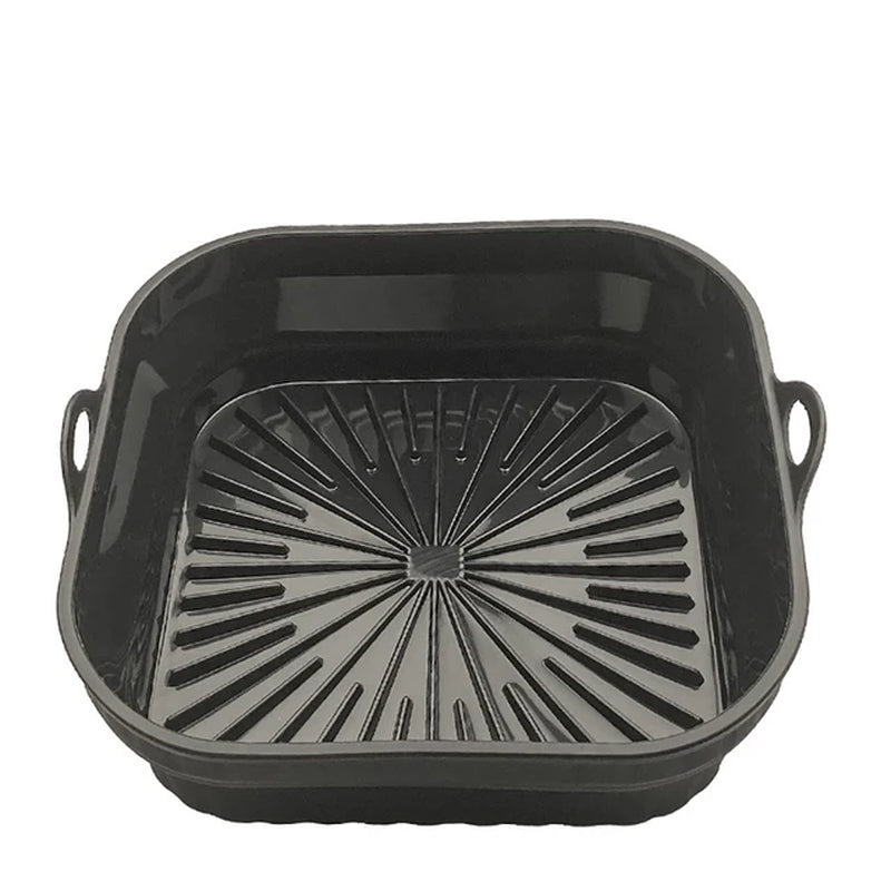 Foldable Air Fryers Oven Baking Tray Fried Chicken Basket Mat Airfryer Silicone Pot round Replacemen Grill Pan Kitchen Tools