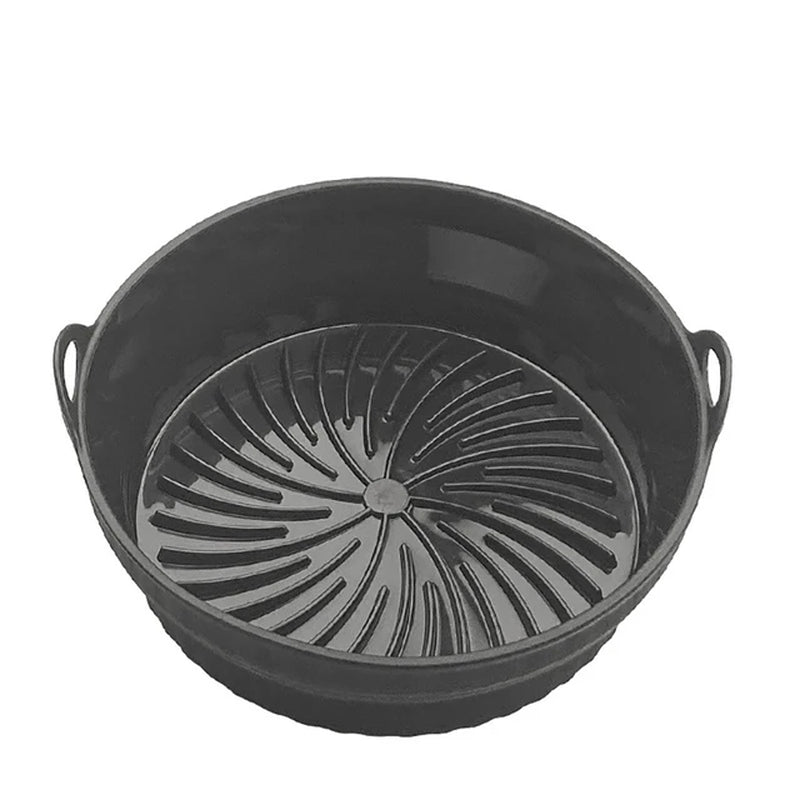 Foldable Air Fryers Oven Baking Tray Fried Chicken Basket Mat Airfryer Silicone Pot round Replacemen Grill Pan Kitchen Tools