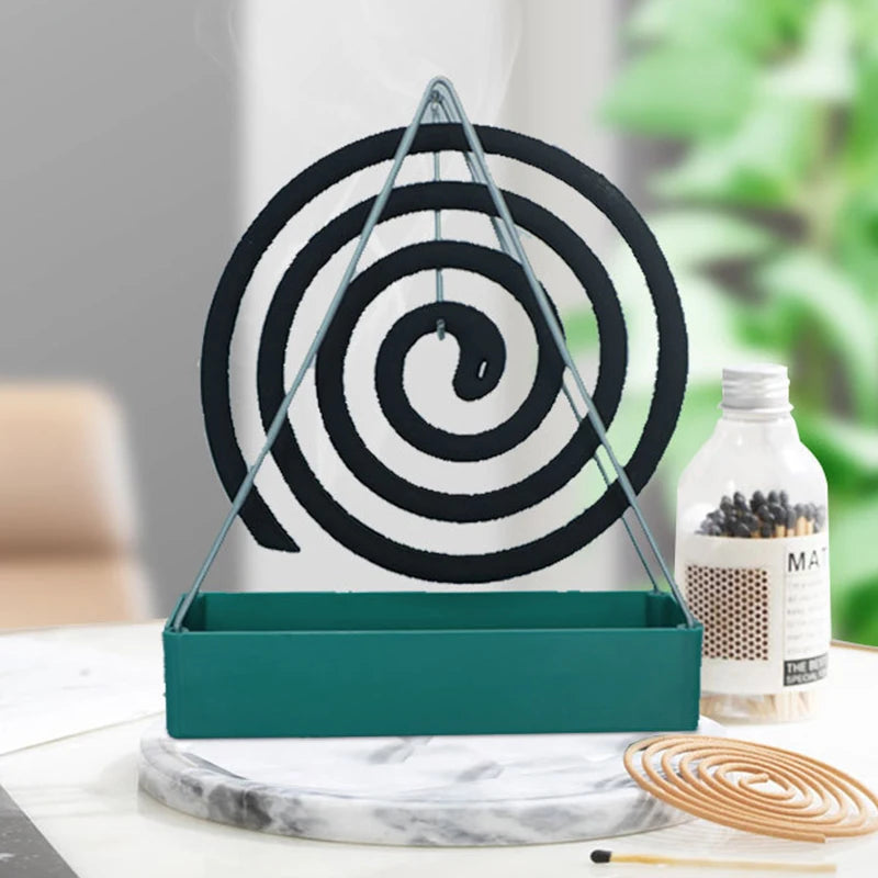 Iron Mosquito Coil Holder Incense Holders Coil Incense Burner Frame Modern Repellent Incense Rack for Household Bedroom Patio