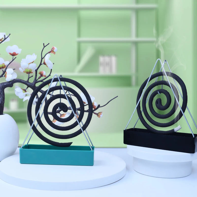 Iron Mosquito Coil Holder Incense Holders Coil Incense Burner Frame Modern Repellent Incense Rack for Household Bedroom Patio