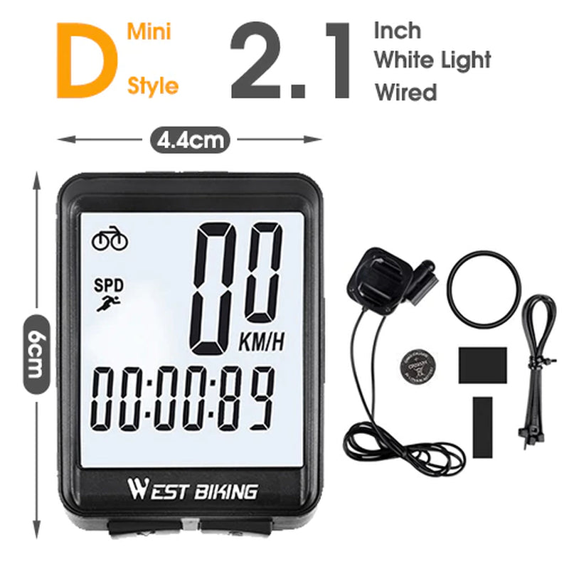 WEST BIKING Bicycle Cycling Computer Wireless Wired Waterproof Digital Bike Speedometer Odometer with Backlight Bike Stopwatch