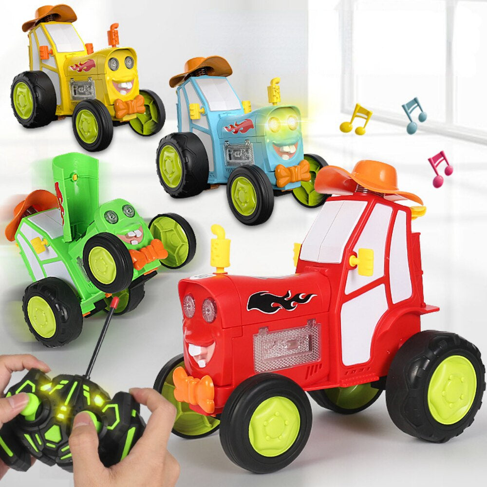 Wireless Remote Control Car Stunt Car Lights Music Rocking Tumbling Children'S Toys Gift Boy