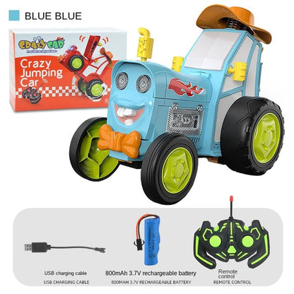 Wireless Remote Control Car Stunt Car Lights Music Rocking Tumbling Children'S Toys Gift Boy