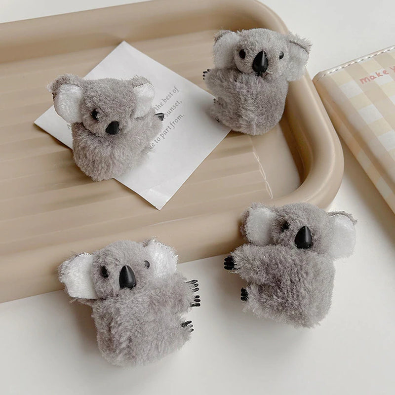 Plush Koala Bear Hair Decoration Hair Clips Hairpins Cute Animal Hair Claw Clip for Girls Headwear Koala Barrettes Accessories