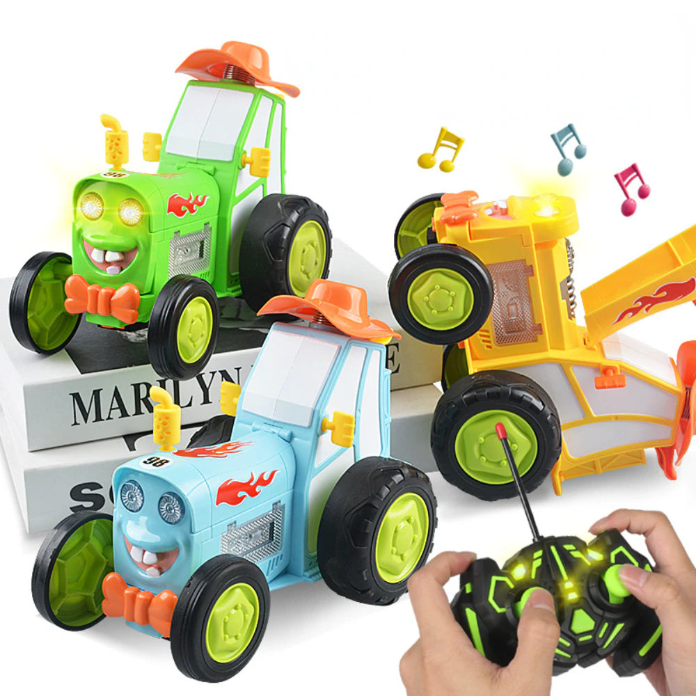 Wireless Remote Control Car Stunt Car Lights Music Rocking Tumbling Children'S Toys Gift Boy