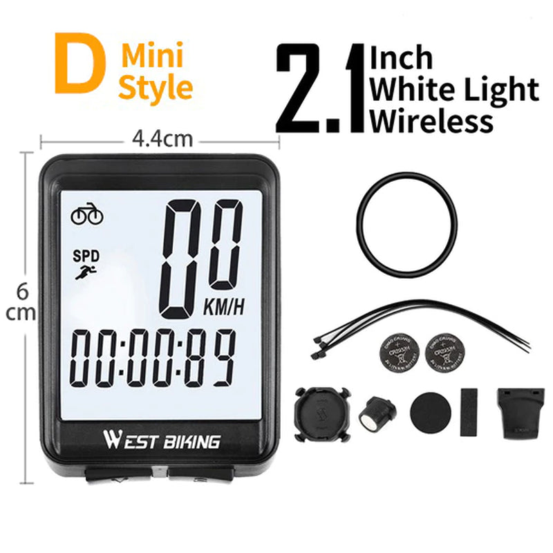 WEST BIKING Bicycle Cycling Computer Wireless Wired Waterproof Digital Bike Speedometer Odometer with Backlight Bike Stopwatch