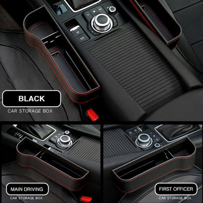 Car Front Left Seat Crevice Leather Storage Box Multi-function Foldable Gap Tidying Organizer Auto Car Interior Accessories